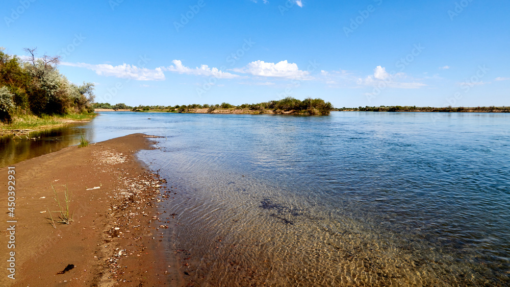 panoramic view of the river with a calm current