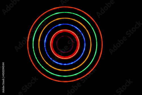 soft lights trails with multicolored LED
