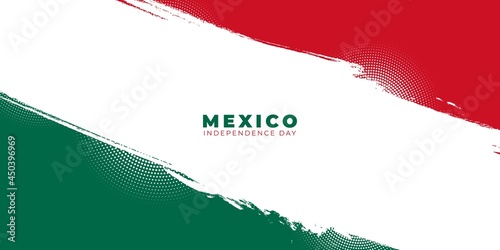 Mexico Independence day with red, white and green Grunge background design