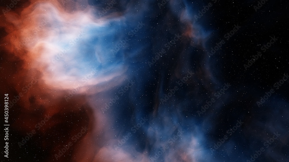 nebula gas cloud in deep outer space