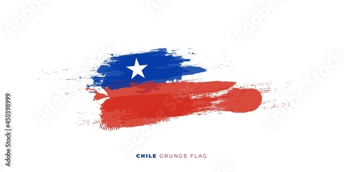 Chile grunge flag vector illustration