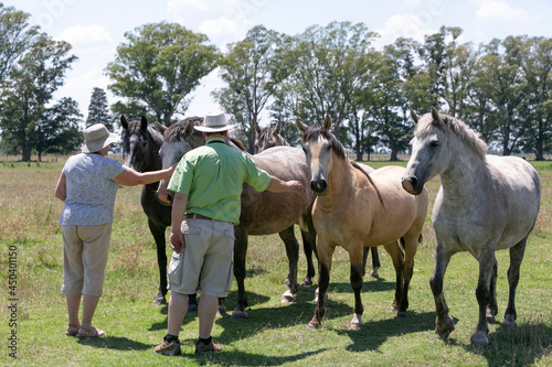 canedian people visiting a ranch in argentina