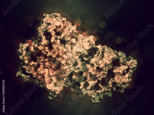 Gamma secretase protein complex. 3D illustration. photo