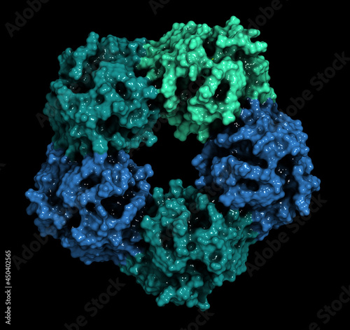 Slika na platnu C-reactive protein (CRP, human) inflammation biomarker, 3D render
