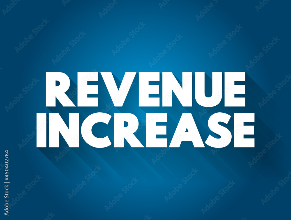 Revenue increase text quote, business concept background