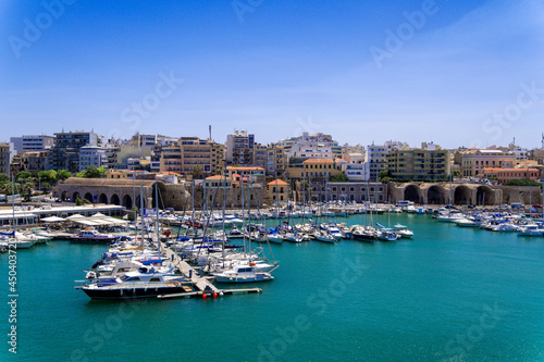 The port of Heraklion on the island of Crete in Greece photo