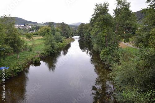 vista del rio Eo a su paso por Santirso de Abres  Asturias  Espa  a