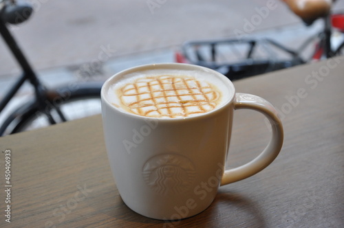 cup of coffee on the table