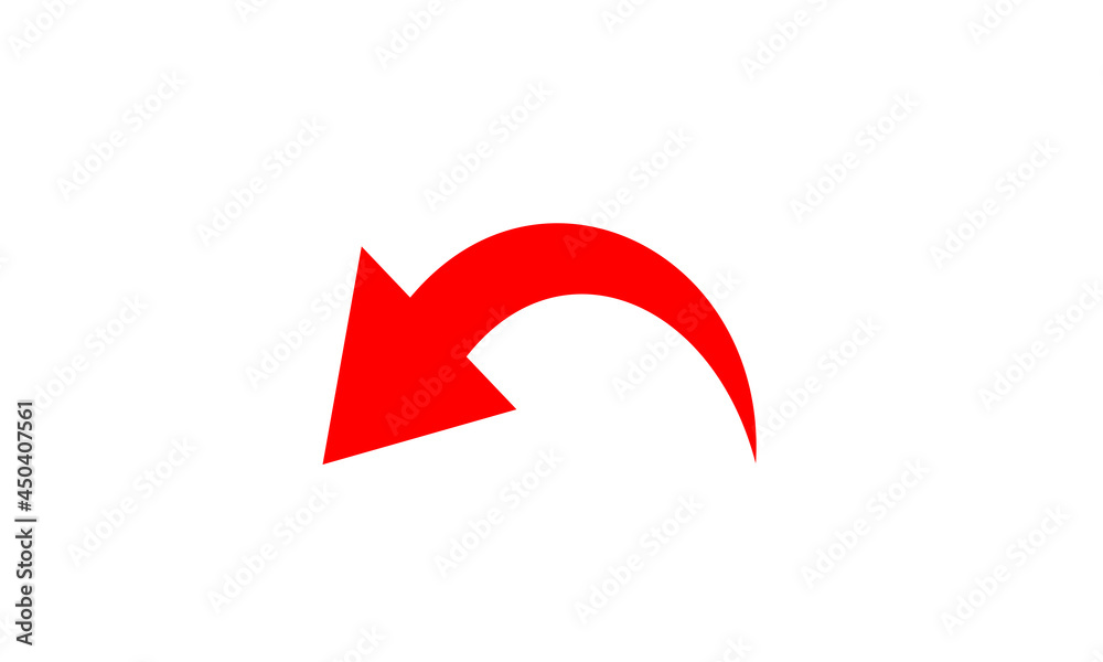 Arrow icon for your website design, logo, app, UI. The red arrow indicated the direction symbol. curved arrow sign with Shadow. Red arrow icon on white background. flat style. Arrow icon for your website design, logo, app, UI. The red arrow indicated the direction symbol. curved arrow sign with Shadow. Red arrow icon on white background. flat style.