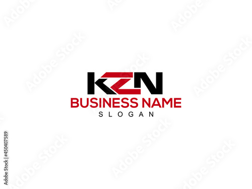 Alphabet KZN Logo Letter Vector For Business