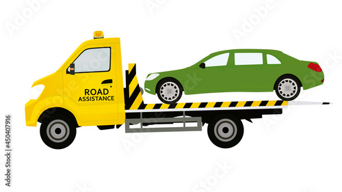 Road assistance truck. vector illustration