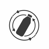 Shake bottle before use, icon, vector.