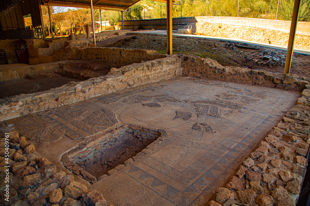 Iberian archaeological site on the hill of a mountain