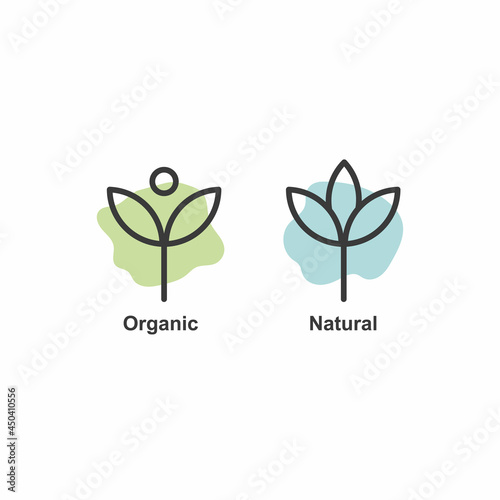 Creative nature friendly natural, organic, vector, symbol. 