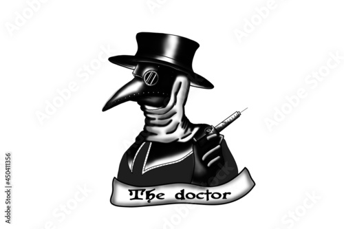 pandemic old plague doctor art  photo