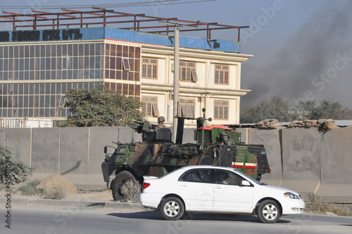 Armored Vehicle in the streets of Kabul photo