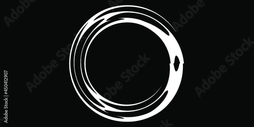 Geometric vector mandala with triangular elements. abstract ornament for wallpapers and backgrounds. Black and white pattern. 