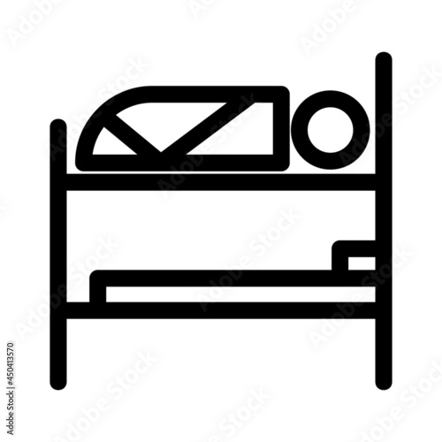 bunk bed icon or logo isolated sign symbol vector illustration - high quality black style vector icons
