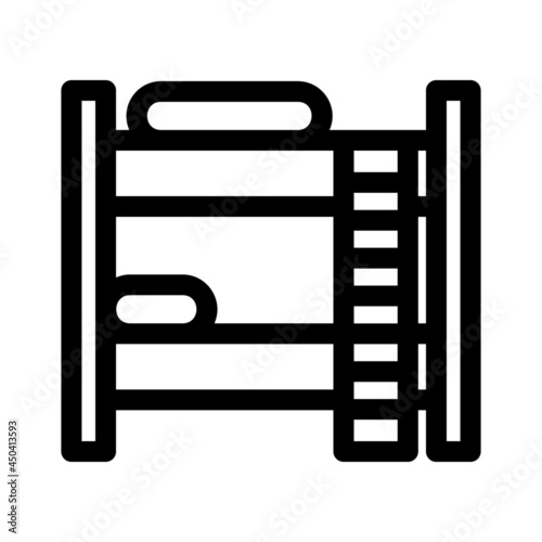 bunk bed icon or logo isolated sign symbol vector illustration - high quality black style vector icons
