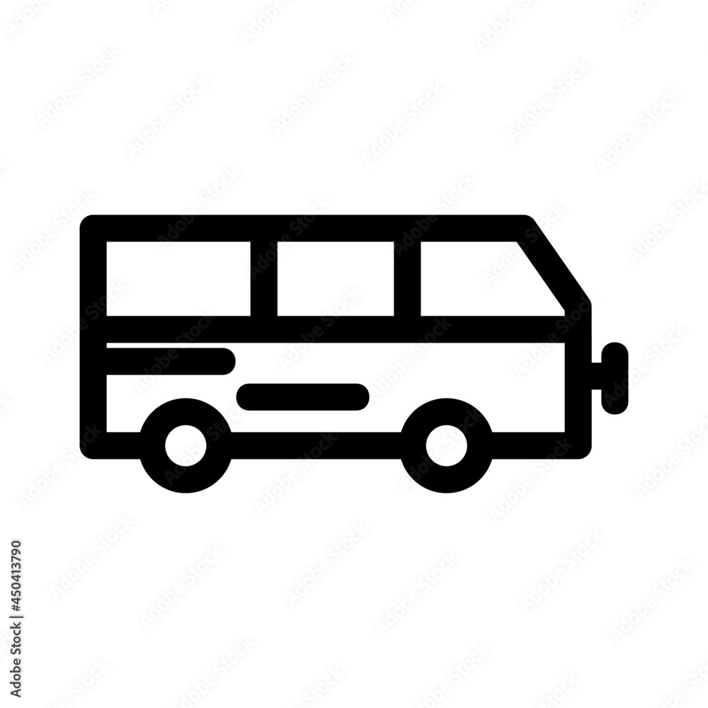 bus icon or logo isolated sign symbol vector illustration - high quality black style vector icons
