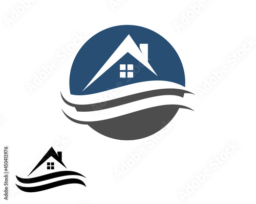 home circle 3 logo icon template