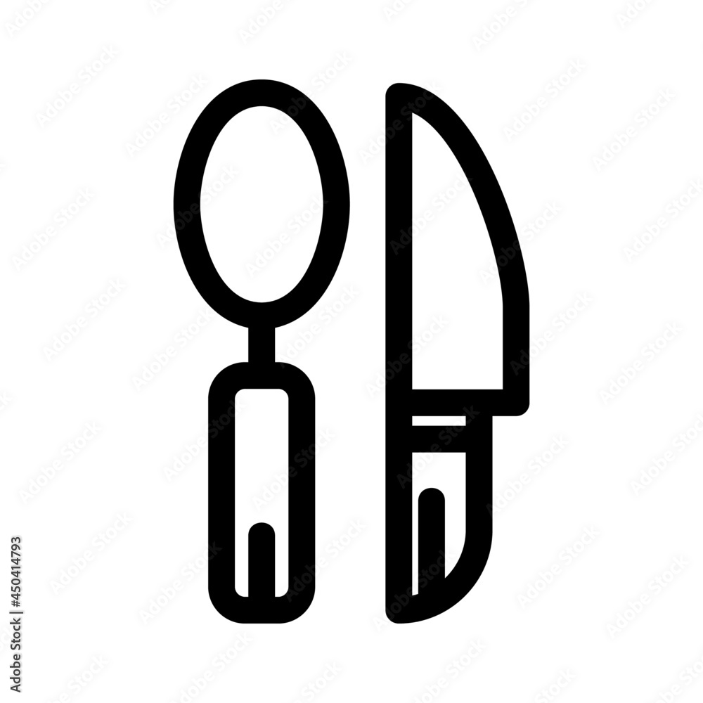 Obraz premium cutlery icon or logo isolated sign symbol vector illustration - high quality black style vector icons 