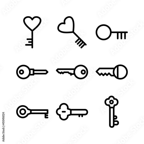 key icon or logo isolated sign symbol vector illustration - high quality black style vector icons 