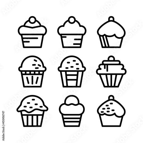 muffin icon or logo isolated sign symbol vector illustration - high quality black style vector icons 