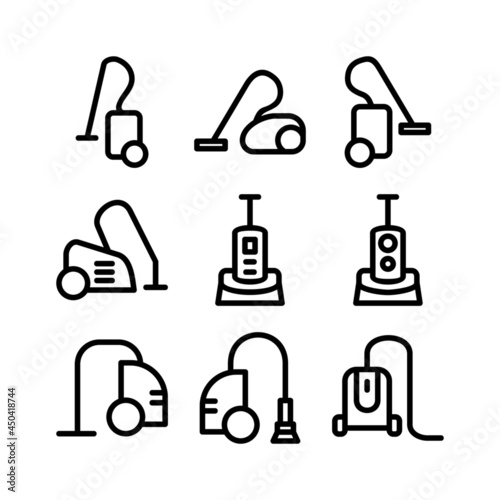 vacuum cleaner icon or logo isolated sign symbol vector illustration - high quality black style vector icons
