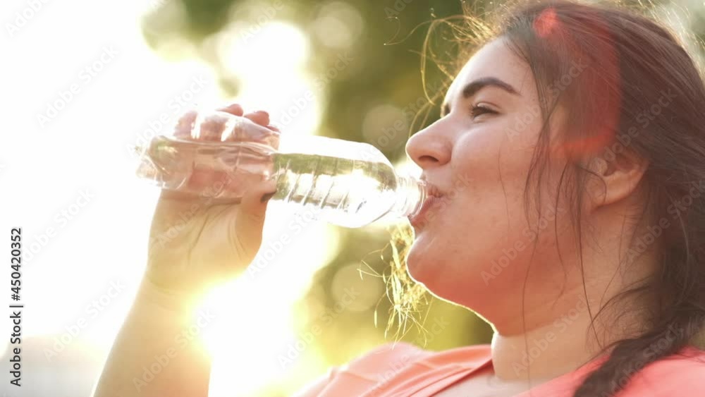 water refreshment healthy lifestyle obese woman water refreshment healthy lifestyle obese woman