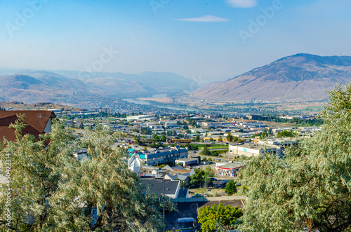 View of Kamloops from the top of hill photo
