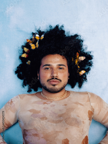 A portrait of a queer Latinx man 