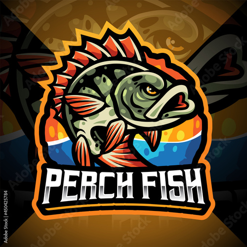 Perch fish esport mascot logo design