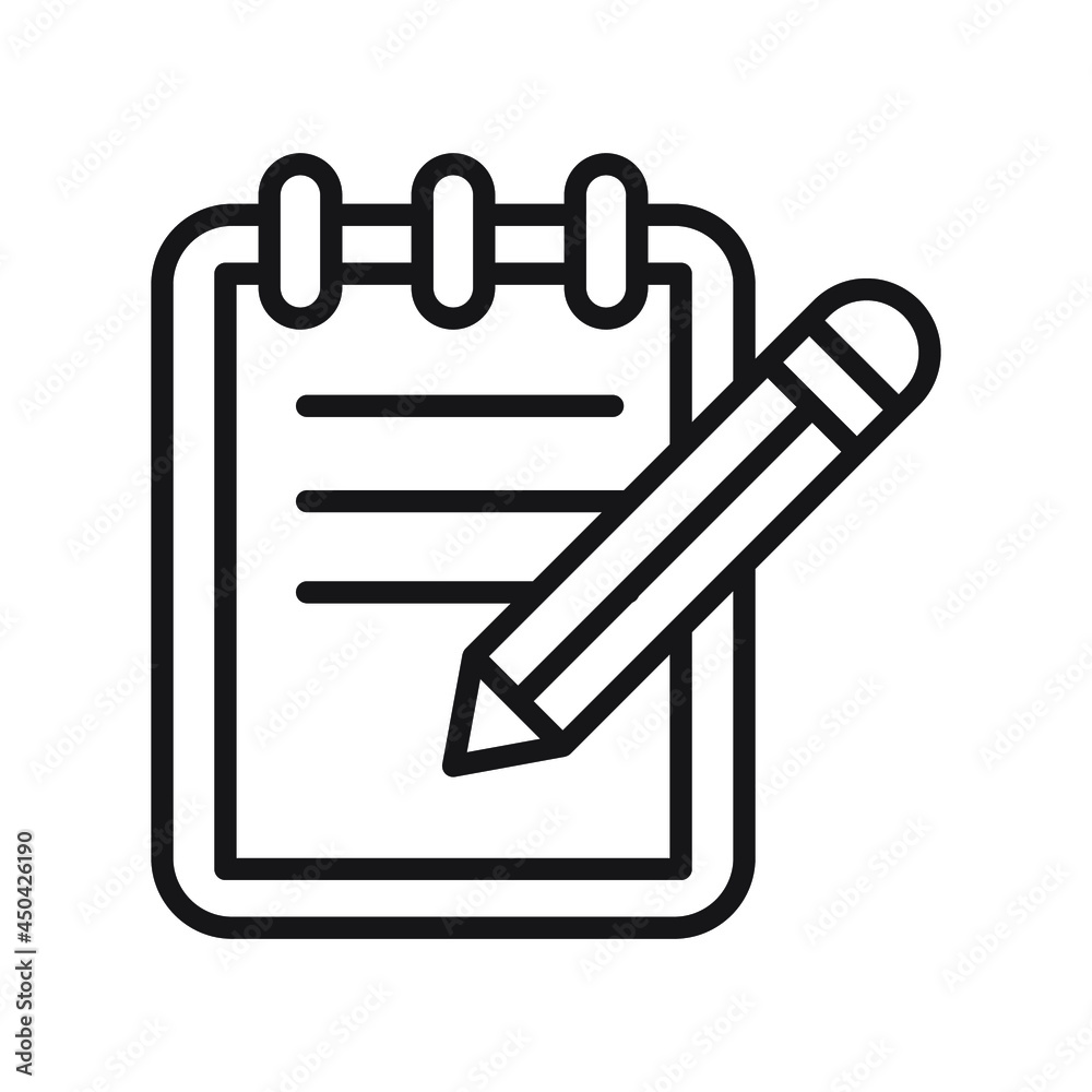 notes line icon illustration vector graphic notes line icon illustration vector graphic