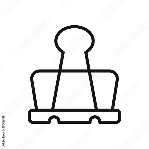 binder clip line icon illustration vector graphic