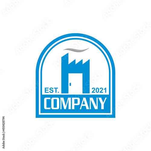 factory industry logo , industrial logo vector