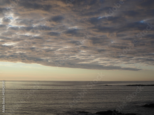 early morning clouds over atlantic ocean