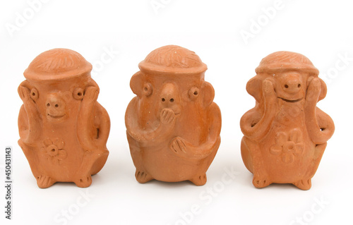 traditional piggy bank guatemala three wise monkeys
