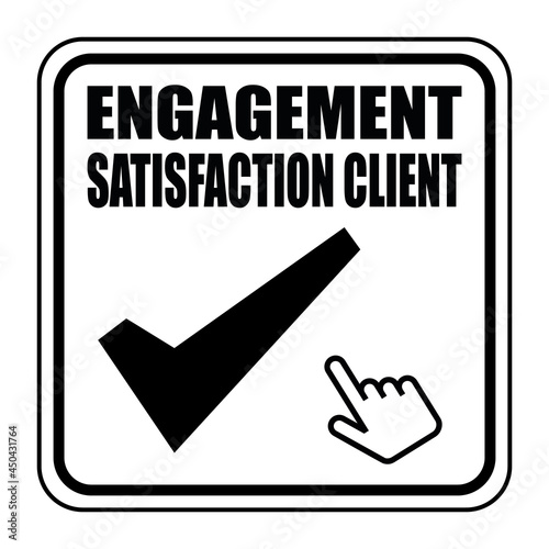 Logo engagement satisfaction client.