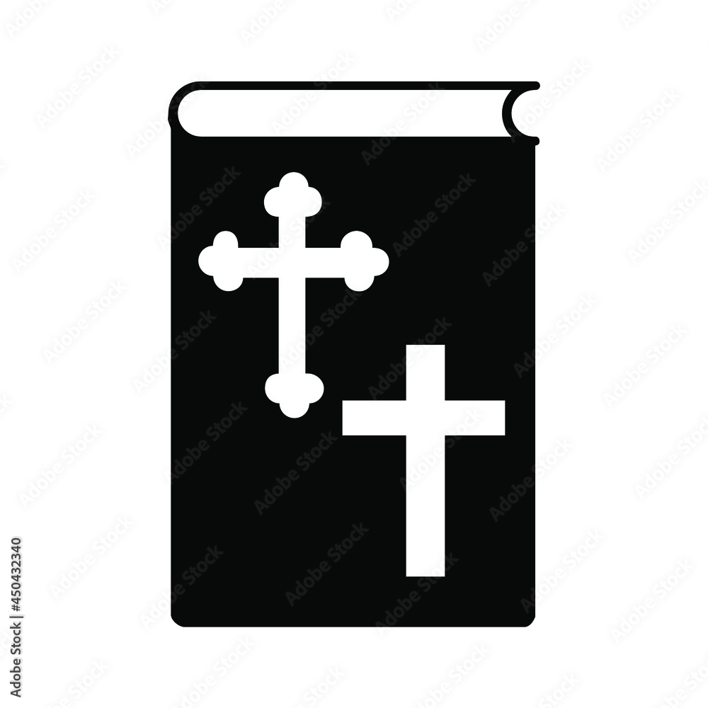 Fototapeta premium Bible Church with Religion Cross icons symbol vector elements for infographic web
