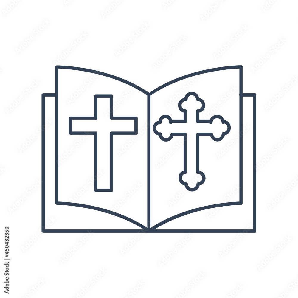 Bible Church with Religion Cross icons symbol vector elements for infographic web Bible Church with Religion Cross icons symbol vector elements for infographic web