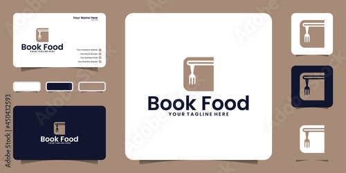 food book logo design inspiration and business card inspiration