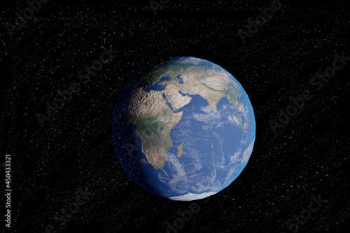 Living earth planet world american continent floating in the immensity