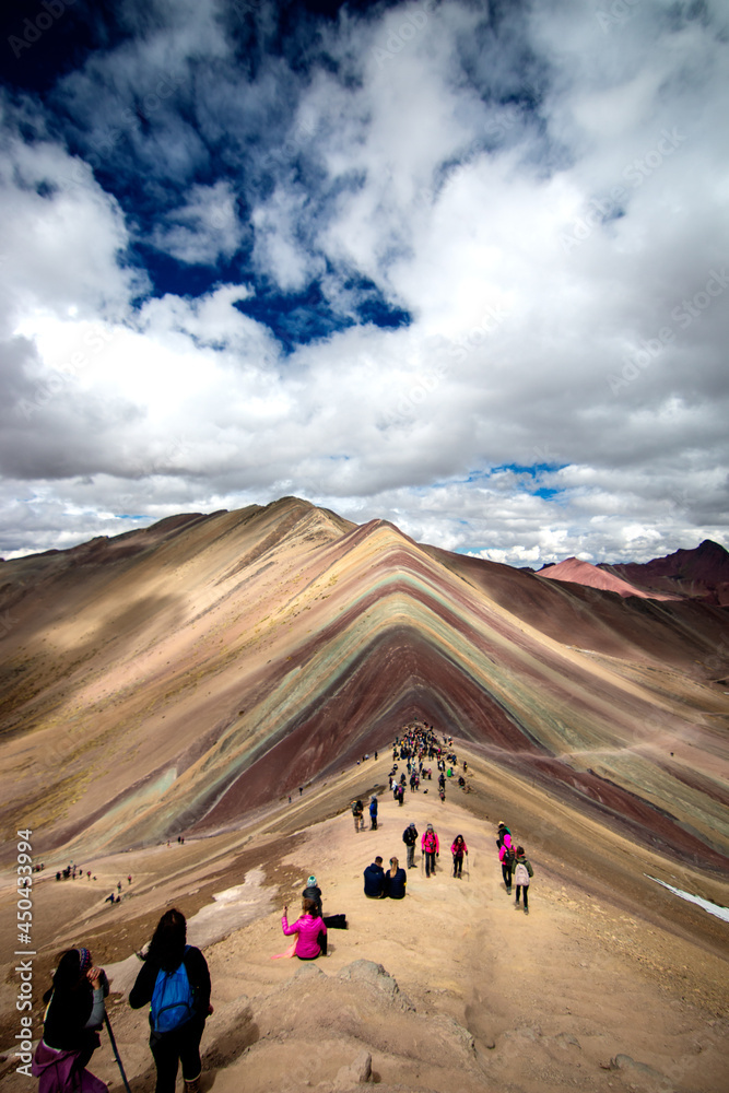 Rainbow Mountain Vinicunca in the Andes of Peru