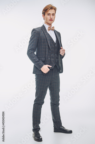 Картината върху платно dude in checkered suit