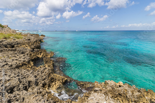 Hermosa foto del mar caribe en Cozumel, Quintana Roo, México.