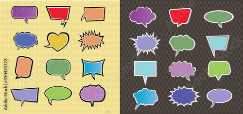 text bubble ballon with full colour background