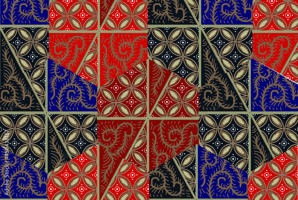 Indonesian batik motif with a very distinctive pattern. Exclusive vector for design
