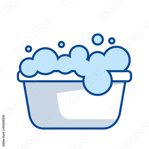 basin with foam