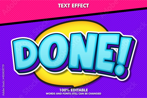 Retro pop editable art text effect with vintagae background